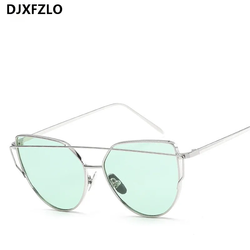 Новая мода кошачий глаз солнцезащитные очки для женщин Роскошные брендовые дизайнерские зеркальные линзы Винтажные Солнцезащитные очки розовое золото металл UV400 oculos