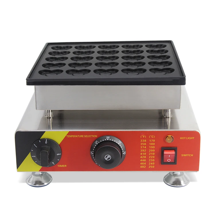 2018 Electric Heart shaped mini poffertjes grill pan machine pancake
