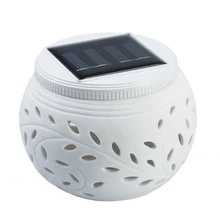 Керамический s светильник на солнечной батарее с солнечной панелью светодиодный полый керамический RGBW цветной светильник s украшение садовые лампы