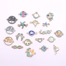 10pcs Jewelry Connectors Charms with Acrylic Decoration Jewelry Accessories for Necklaces Bracelets Jewelry Making Wholesale