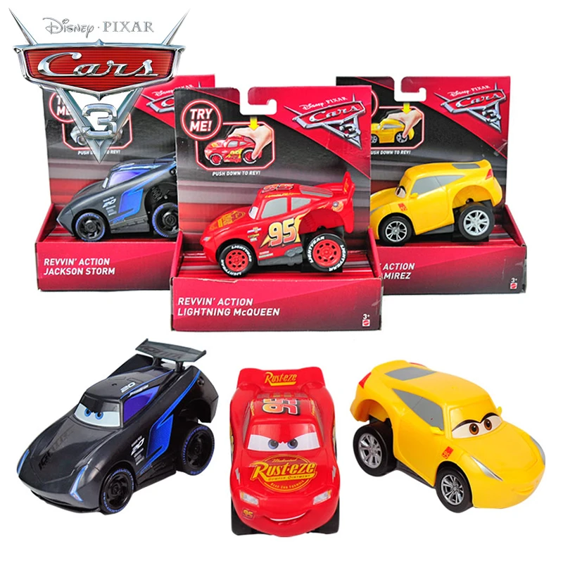 Дисней Pixar тачки 3 пластиковые игрушки для автомобиля Молния Маккуин Джексон шторм автомобиль игрушка для детей день рождения Рождественский подарок