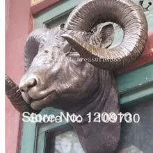 Бир 00643 Запад Искусство классическая чистый бронзовая скульптура резьба овец оленей Ар-Деко, статуя