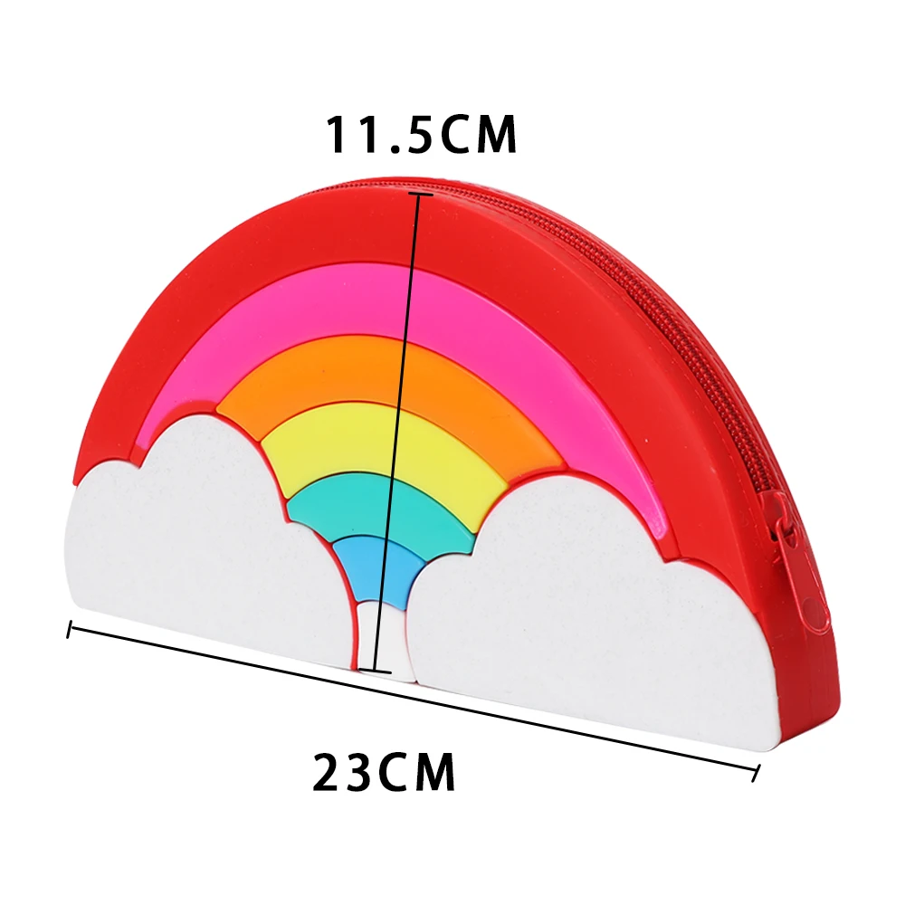 Силиконовые Цветные радужные карандаши чехол многофункциональное хранение Водонепроницаемый силиконовая ручка, косметичка, сумка для макияжа, косметический мешок сумка, школьные принадлежности