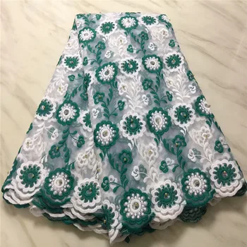 

African Lace Fabric 2018 Embroidered Nigerian Laces Fabric Bridal High Quality French Tulle Lace Fabric For Women Dress pl73-2