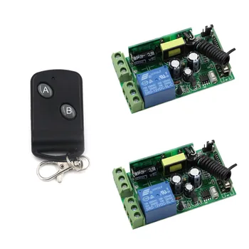 

Wide Voltage AC85V 110V 220V 250V 1CH 10A Relay RF Wireless Remote Control Switch 2 Keys ON OFF Transmitters+2* Receiver
