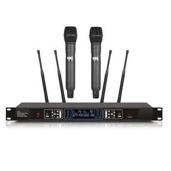 

Bolymic Wireless Microphone karaoke System True diversity Dual stage microphone handheld mic For church school