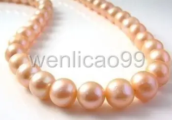 

AAA 9-10MM PINK ROUND SOUTH SEA PEARL NECKLACE 18"