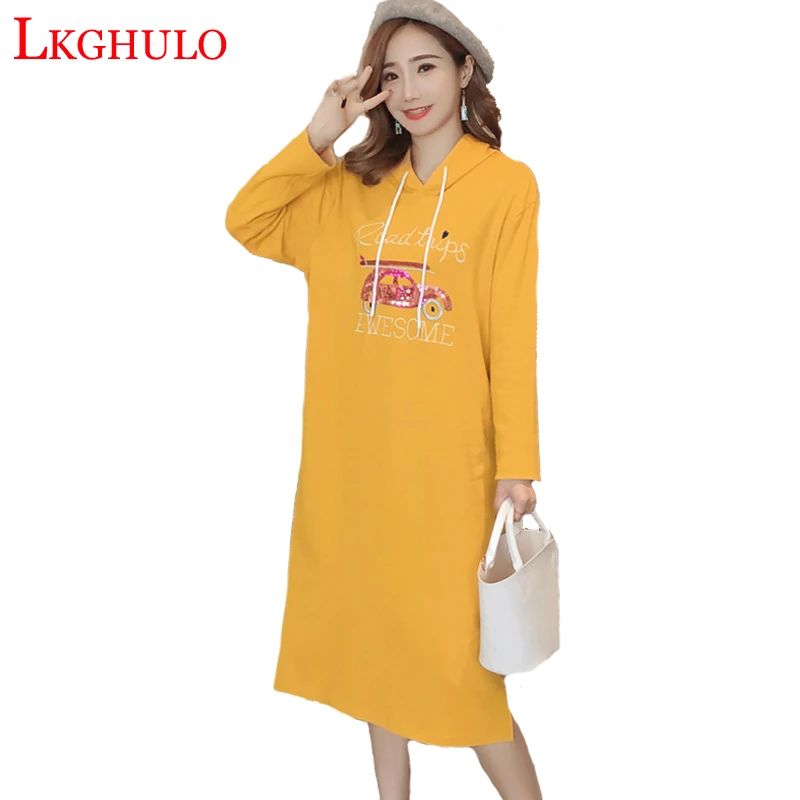 plus size long hoodie dress