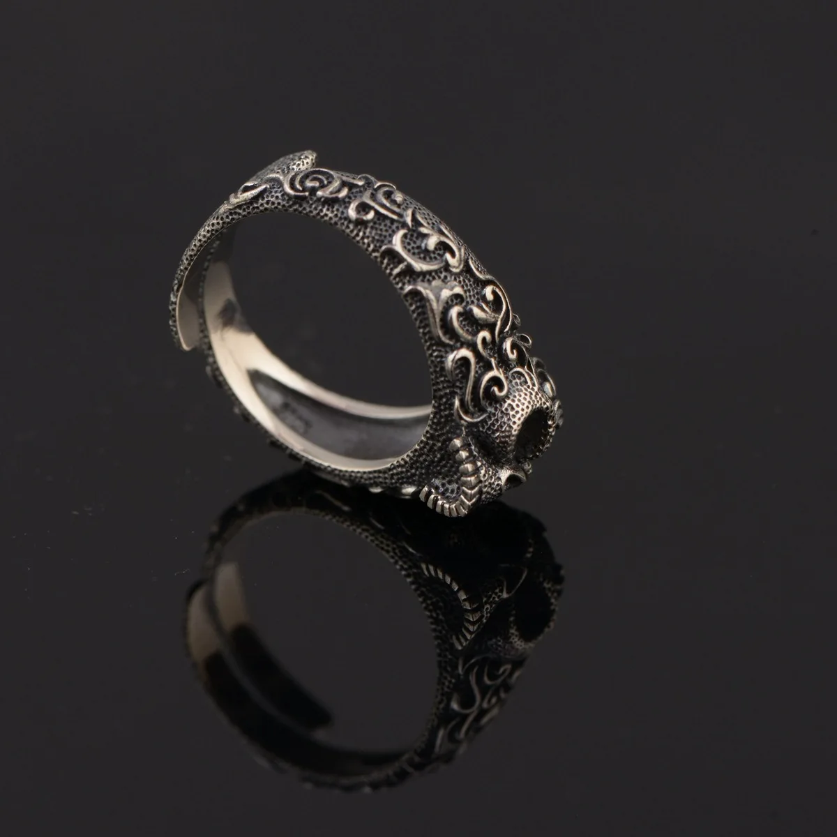 100 925 STERLING SILVER GOTHIC PUNK SKULL RINGS