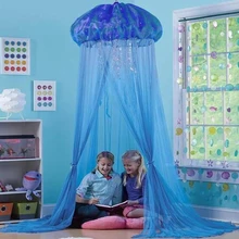 Jellyfish кровать для принцессы Навес Москитная сетка купол с для девочек Детская игровая палатка украшение комнаты чтение уголок москитная сетка