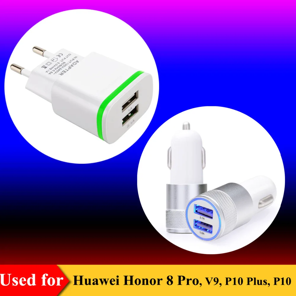 EU Plug AC Source Dual USB Wall Charger Adapter for Huawei Mediapad T3