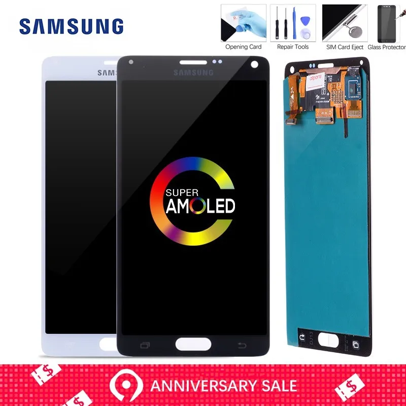 

AMOLED Original Display For SAMSUNG Galaxy Note 4 LCD Touch Screen for SAMSUNG Note 4 LCD Note4 N910 N910A N910F N9100 LCD