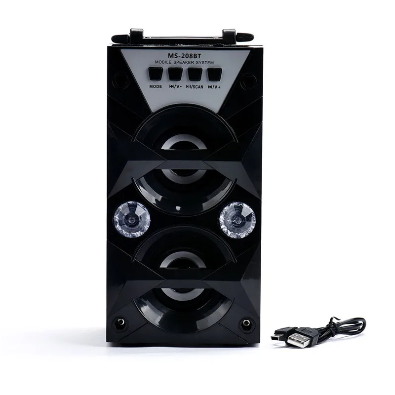 

Best Price ! Multimedia Bluetooth Wireless Portable Speaker Super Bass with USB/TF/AUX/FM Radio+Cable Free Shipping 30MAY0