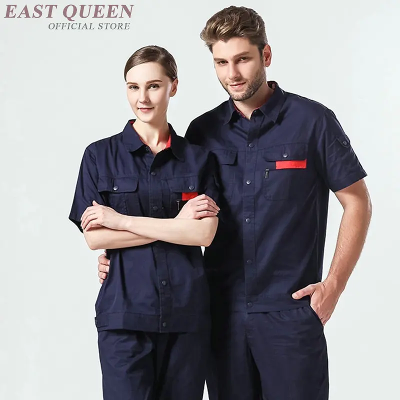  Uniformes d'atelier pour hommes travailleurs usine d'été uniformes costumes à manches courtes salop