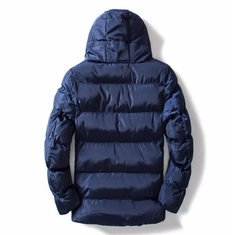 Новый Зимний толстый теплый куртка с капюшоном Пальто для будущих мам Для мужчин однотонная хлопковая парка модные пальто верхняя одежда