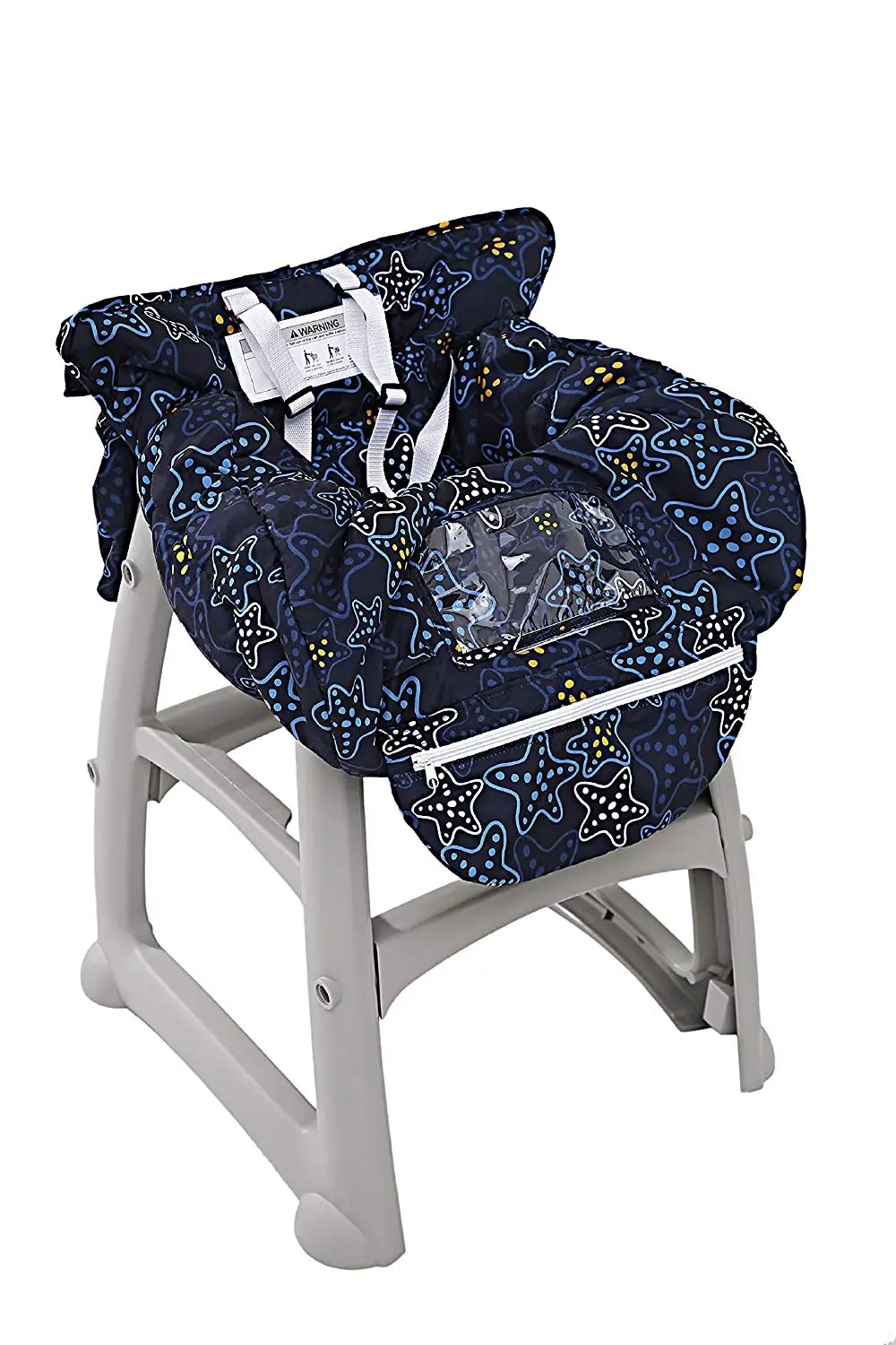 Премиум Starfish Multifunctional 2-in-1 Shopping Cart Seat Cover высокий Чехол для стула для малышей и младенцев-Starnight темно-синий