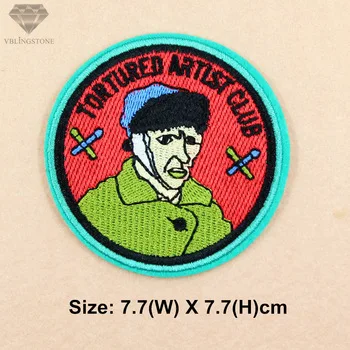 round icons badge  Stripes On Clothes Patches For Clothing Embroidered iron-on patches