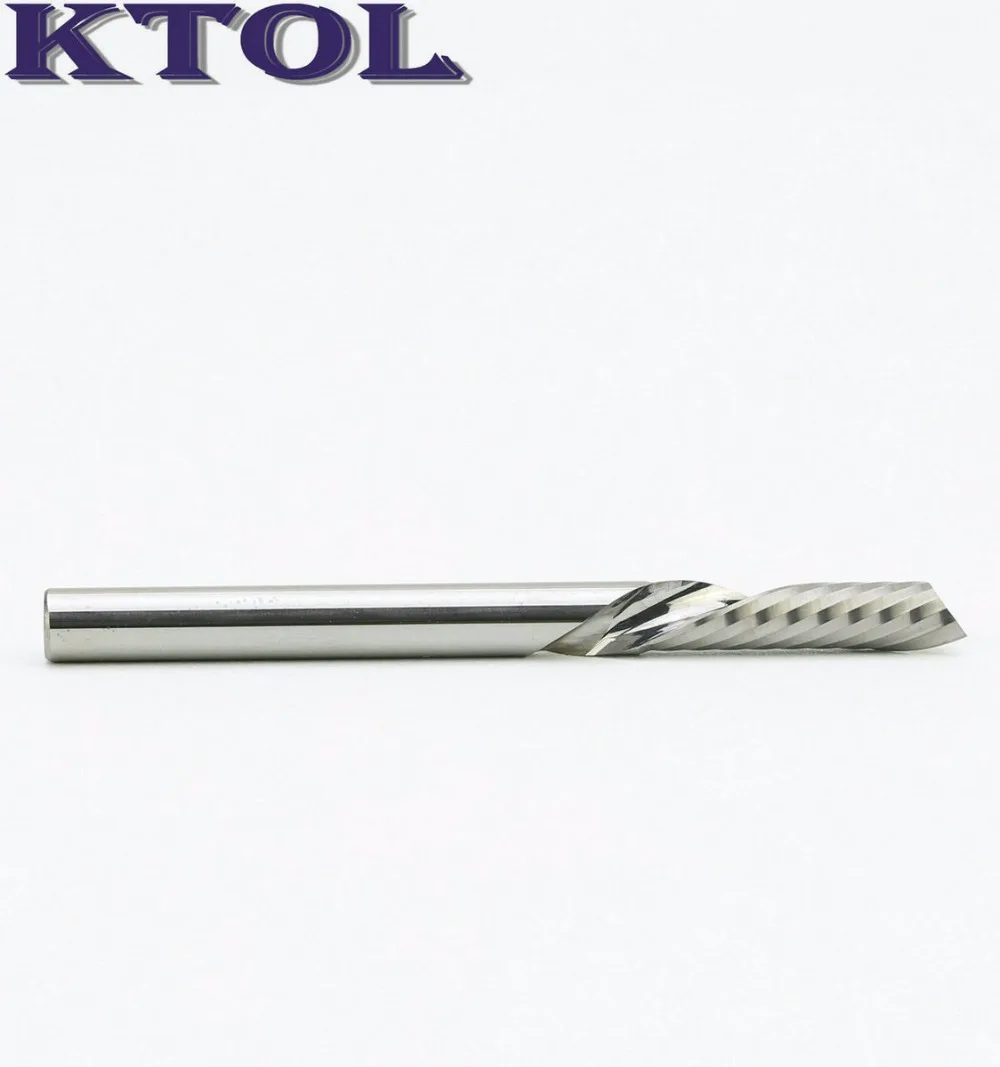 1pc 4mm Down Cut End Mill 1 Flute Solid Carbide CNC Router Bits Set MDF Wood Milling Cutter Left