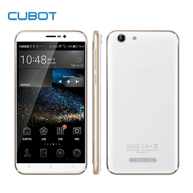 Original Cubot Note S 4150mAh Battery Cellphone 5.5inch 1280X720 Android 6.0 Smartphone 3G WCDMA 2G RAM 16G ROM Mobile Phone