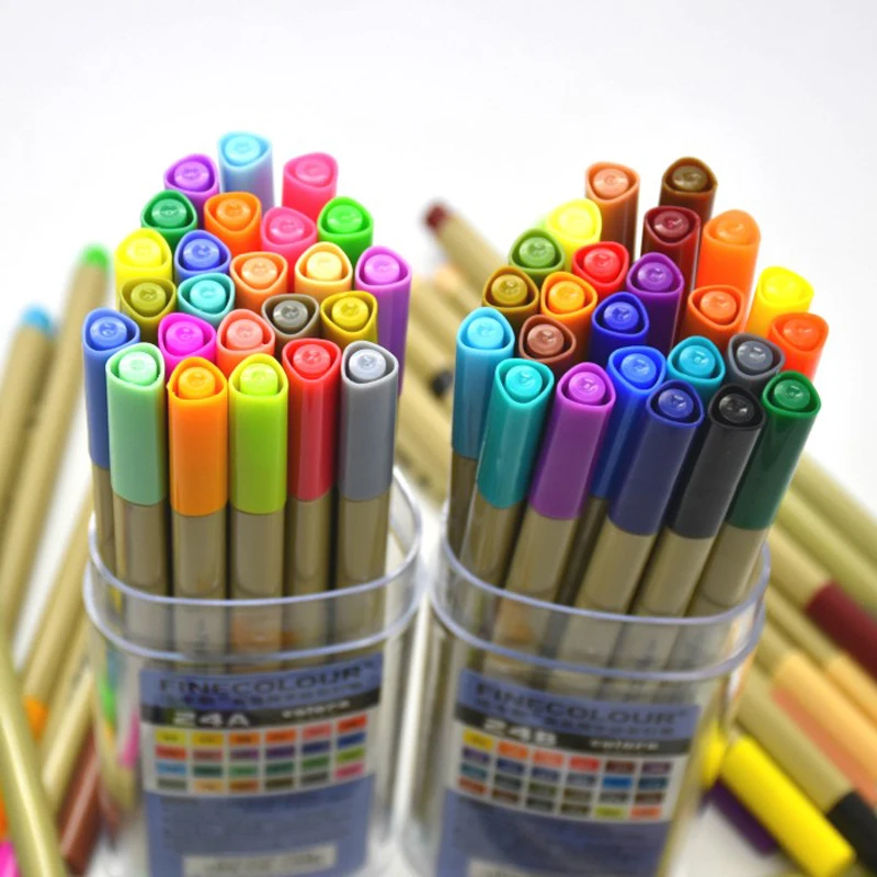 

3/6/9Pcs Finecolour EF300 Water-based Colored Fineliner 0.3mm 48 Colors Professional Sketch Drawing Art Markers for Art Supplies
