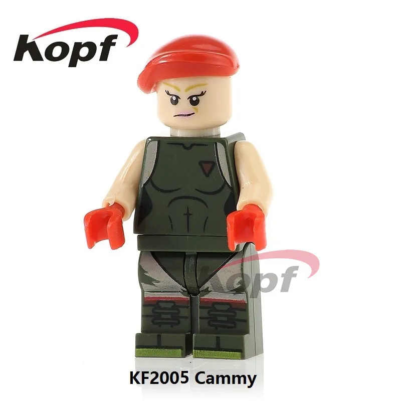 

KF2005 Super Heores Building Blocks Street Fighter Cammy Dee Jay Chun-Li Akuma Mr.Bison Dee Jay Bricks Action Children Gift Toys