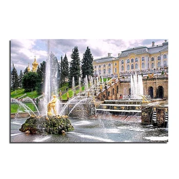 

Fountain 55X36 Wholesale DIY Diamond Painting Home Decoration Rhinestone Wall Stickers Embroidery Needlework