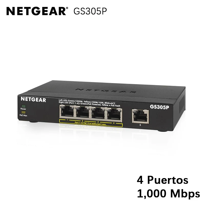 

Netgear GS305P Unmanaged Gigabit Ethernet (10/100/1000) Power over Ethernet (PoE)