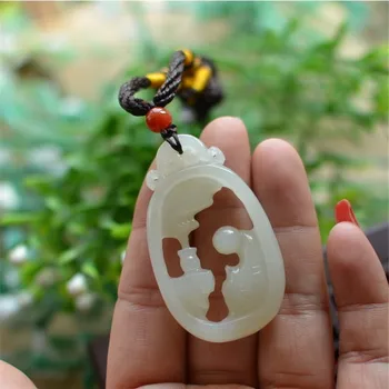 

Delicate rough stone Pure manual sculpture hollow-out the Buddha pendant Bead string necklace charm men's and women's style