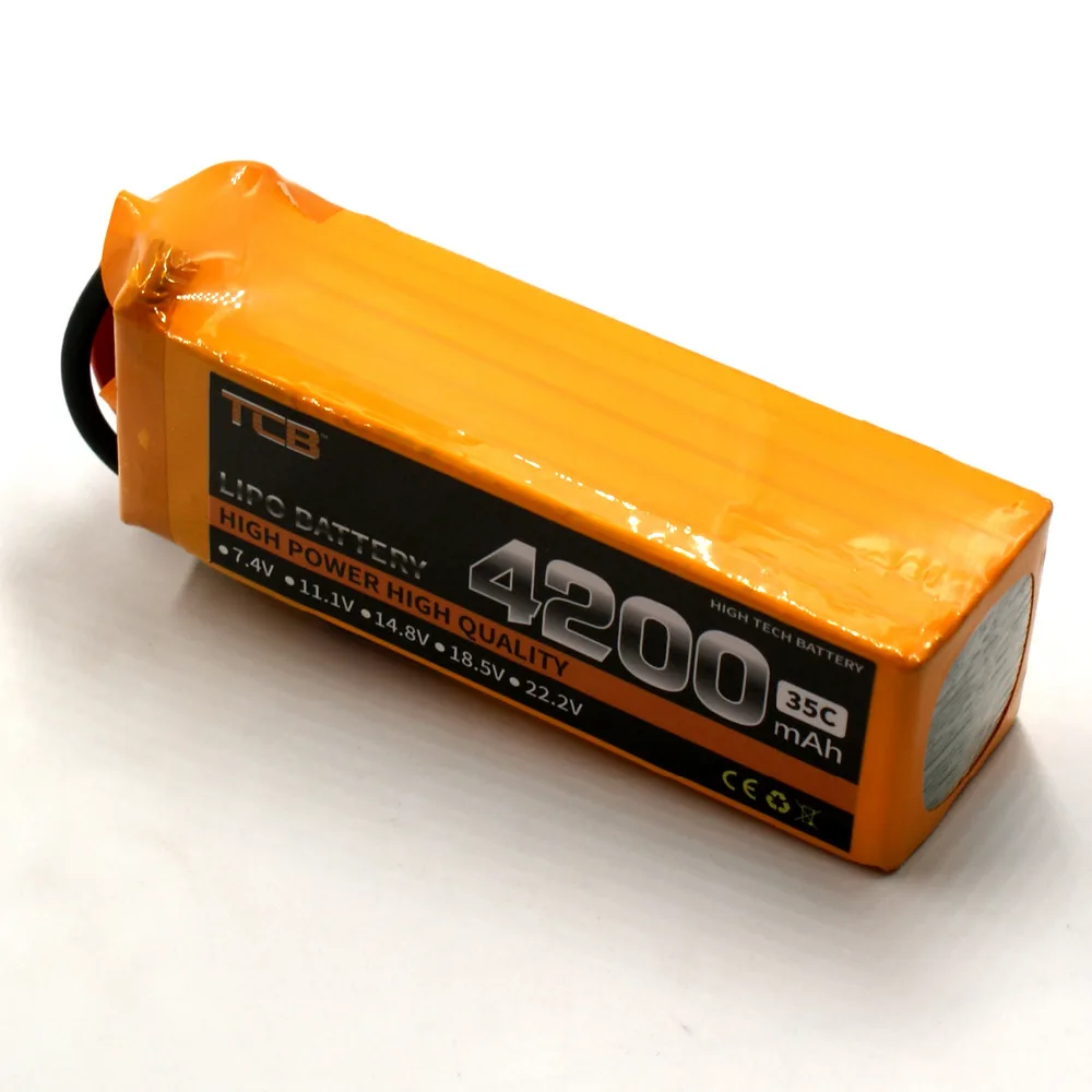 TCB RC lipo батарея 22,2 v 4200mAh 35C 6s RC самолет батарея AKKU автомобиль Лодка Li-Po батареи 6s AKKU