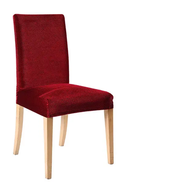 Red Wine Dining Chair Covers Spandex Stretch Cover For Office