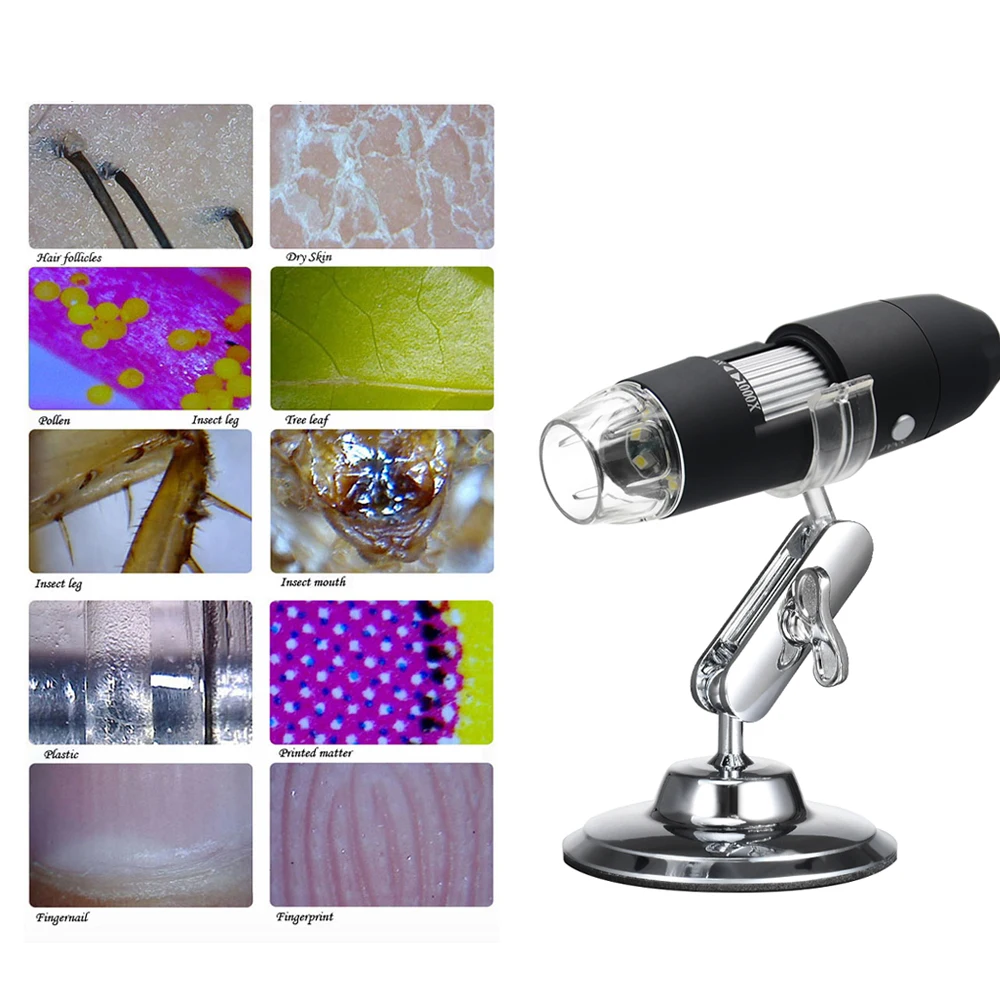 USB цифровой микроскоп мега пикселей 8 светодиодный 1000X USB цифровой электронный микроскоп Эндоскоп видео-лупа камера стенд