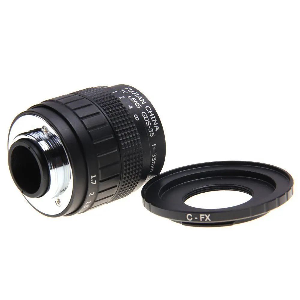 Fujian 35 мм F1.7 CCTV Камера объектив+ кольцо-адаптер для объектива камеры C-FX крепление для камеры с подсветкой Fuji Fujifilm X-E2 X-E1 X-Pro1 X-M1/T1