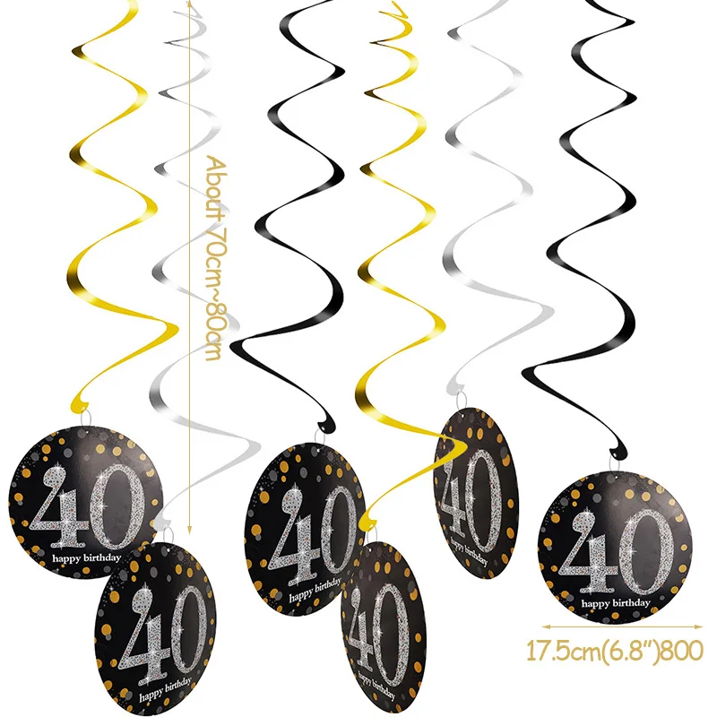 6pcs 18 21 30 40 50 60 70 foil spiral garland Anniversary birthday party decorations adult 18 30 birthday decor supplies 6pcs 18 21 30 40 50 60 70 foil spiral garland Anniversary birthday party decorations adult 18 30 birthday decor supplies