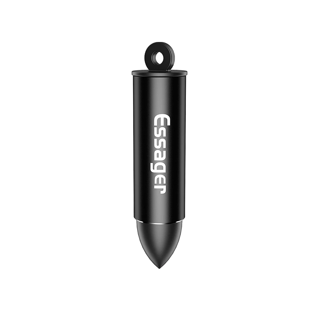Essager портативный магнитный штепсельный Ящик Контейнер для хранения металла для iPhone Micro type C зарядка магнит зарядное устройство Шнур вилки разъем - Цвет: Black