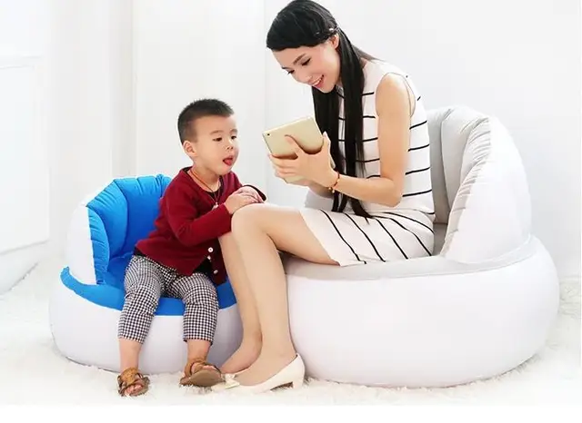 Flocking Inflatable Sofa Foldable Children And S Both Size Flocking Inflatable Sofa Foldable Children And S Both Size Bedroom Living Room Air Bean