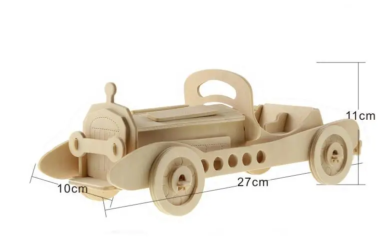 Моделирование ретро Игрушечная модель автомобиля 3d Трехмерная деревянная головоломка игрушки для Детский Набор для творчества ручная