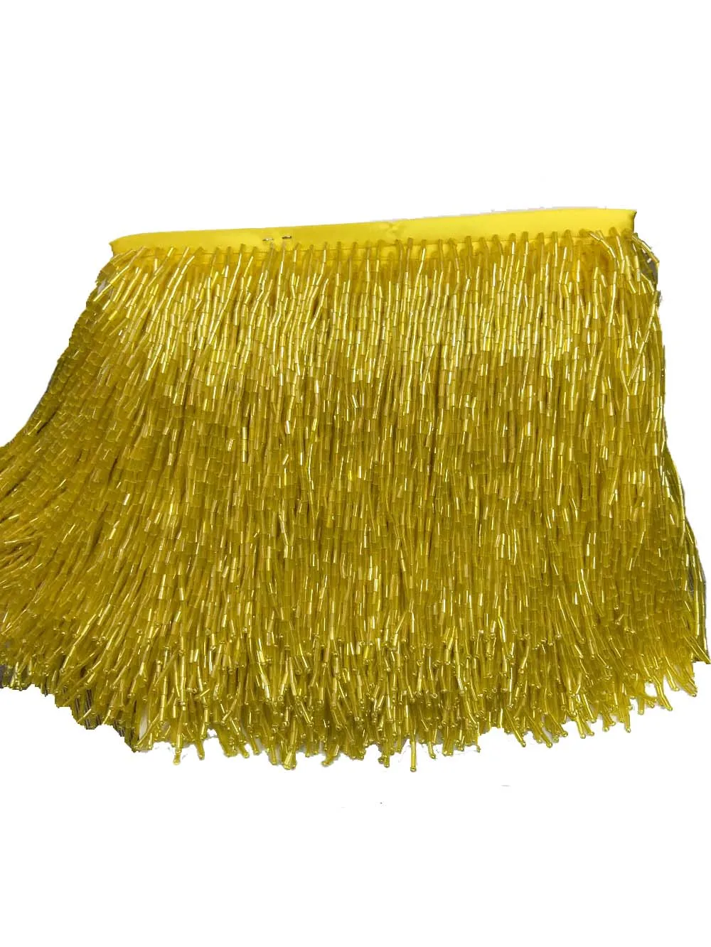 gold color Handmade 15cm wide beaded fringe trimming,5.5yard, beaded lace trim tassel lace