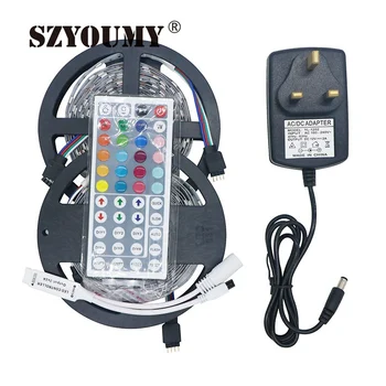 

SZYOUMY SMD RGB LED Strip Light 5050 10M 5M 30LED/M RGB LED Flexible Tape Light MINI Controller DC 12V 2A Adapter Full Set DHL