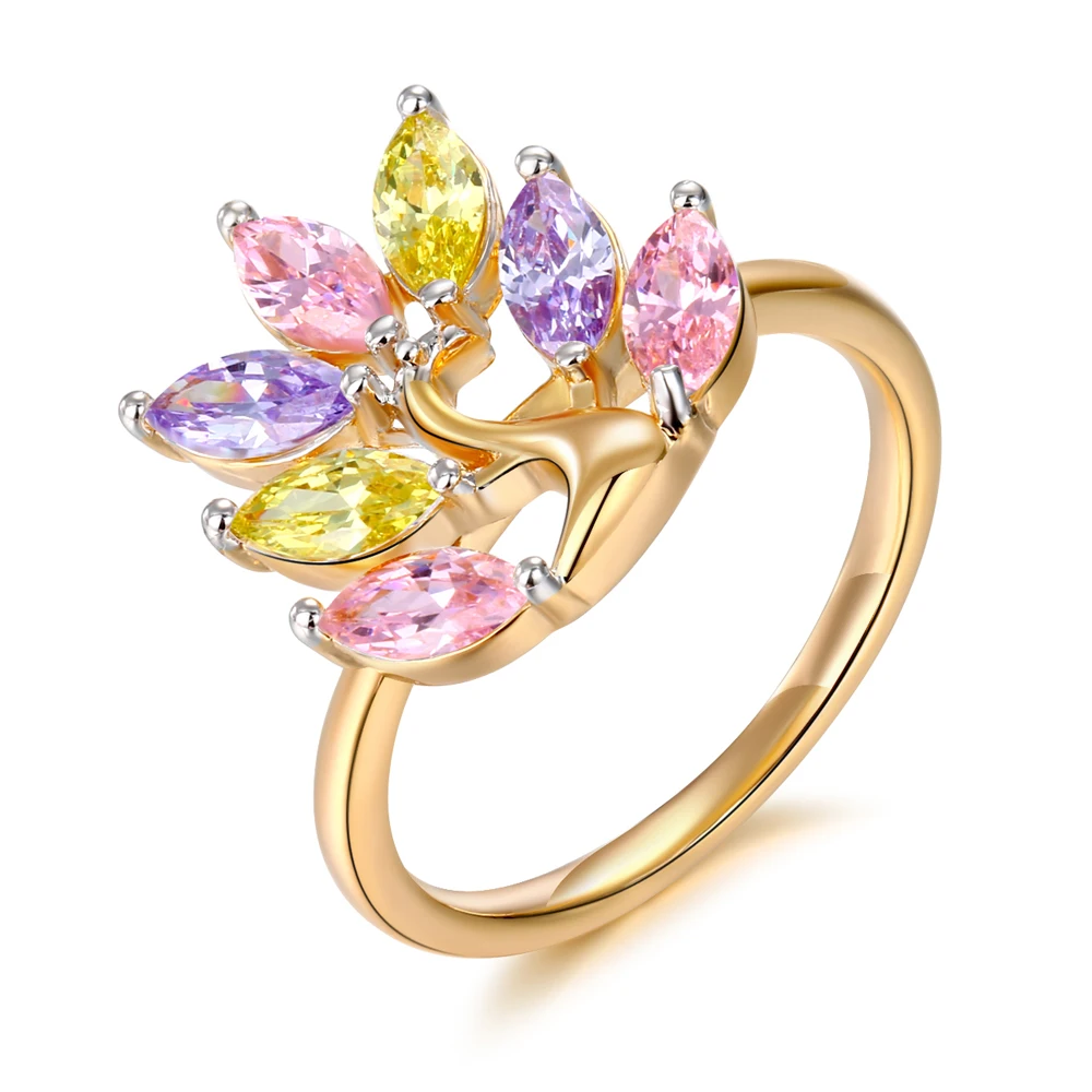 Классические женские кольца Anillos розовое золото цвет свадебное пальто с