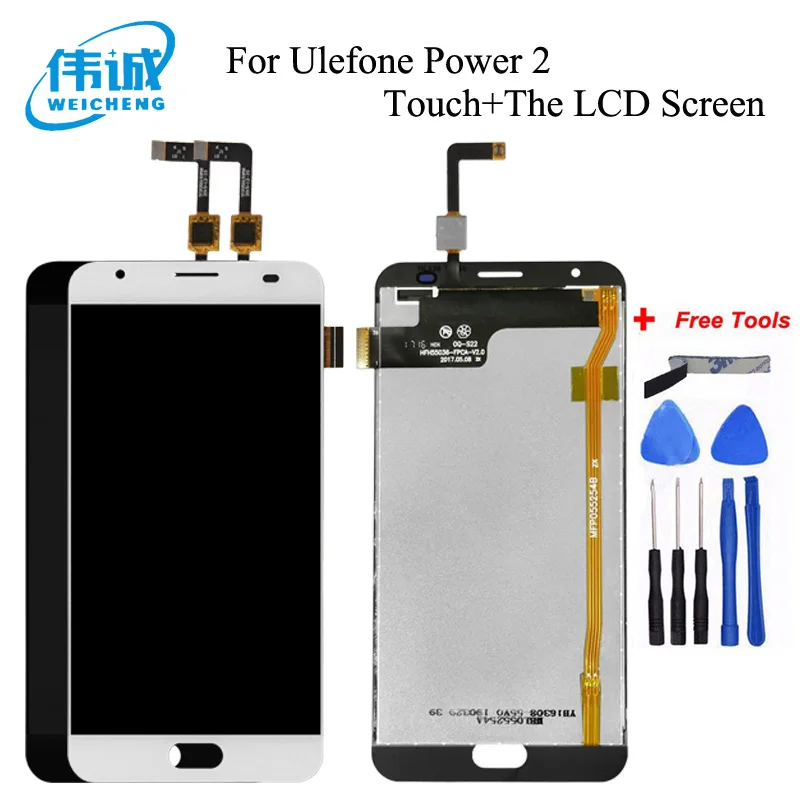 WEICHENG для Ulefone Power 2 ЖК дисплей + кодирующий преобразователь сенсорного экрана в
