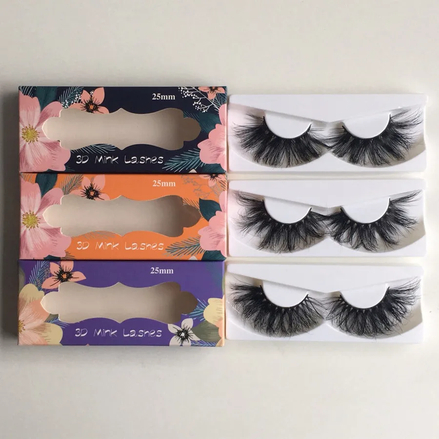 3 pairs 25mm mink lashes