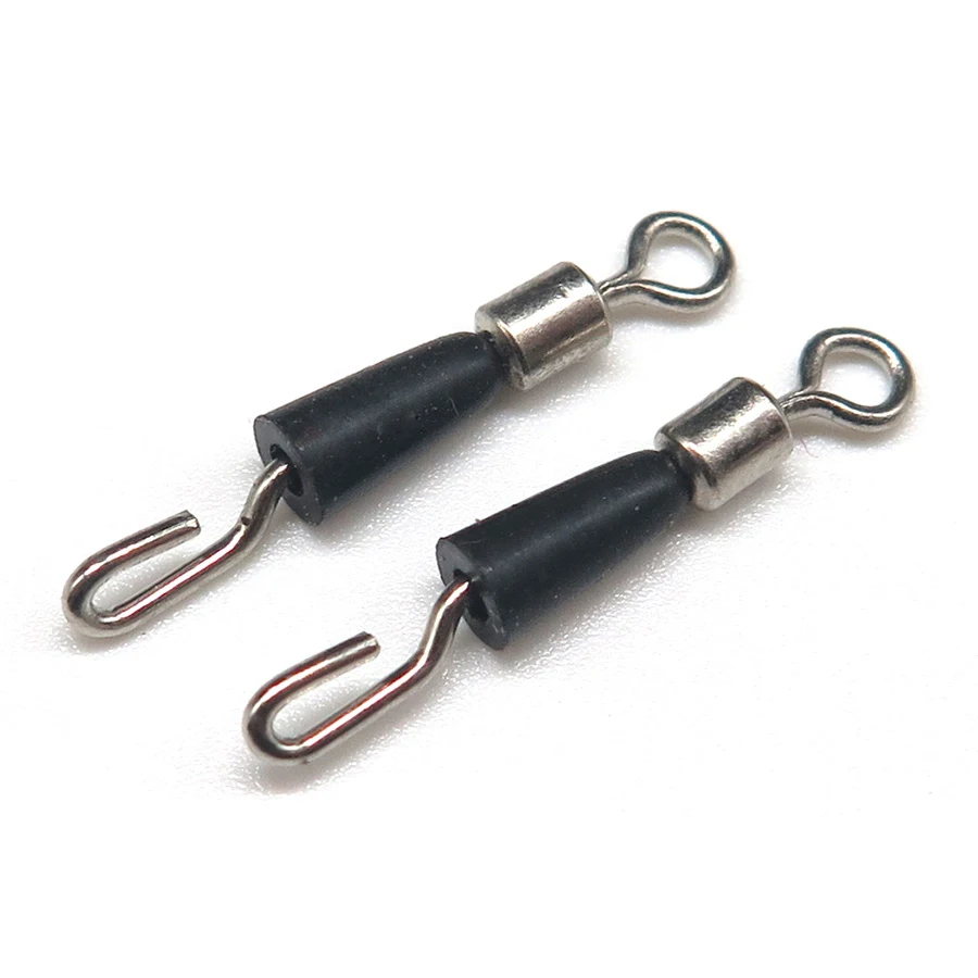 

Minfishing 200pcs/lot quick fishing Swivels easy to use fishing Snap Stainless Steel rolling swivels fishing accessories