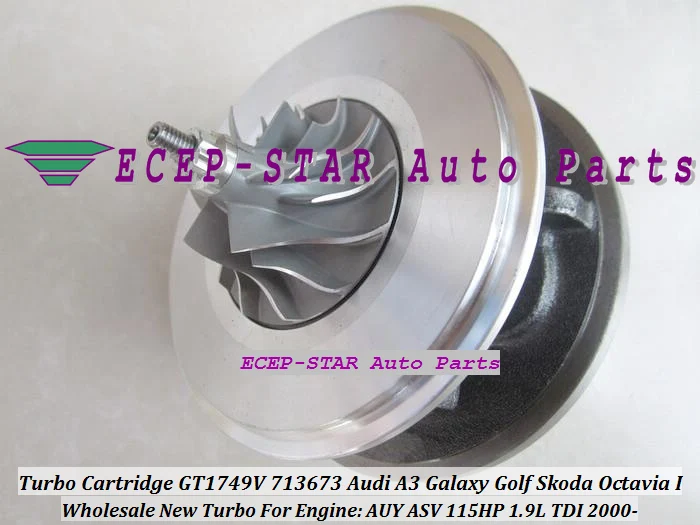 Turbo CHRA Cartridge Turbocharger GT1749V 713673-5006S 713673 For Audi A3 Galaxy Golf Skoda Octavia I 2000- 1.9L TDI AUY ASV 115HP (5)