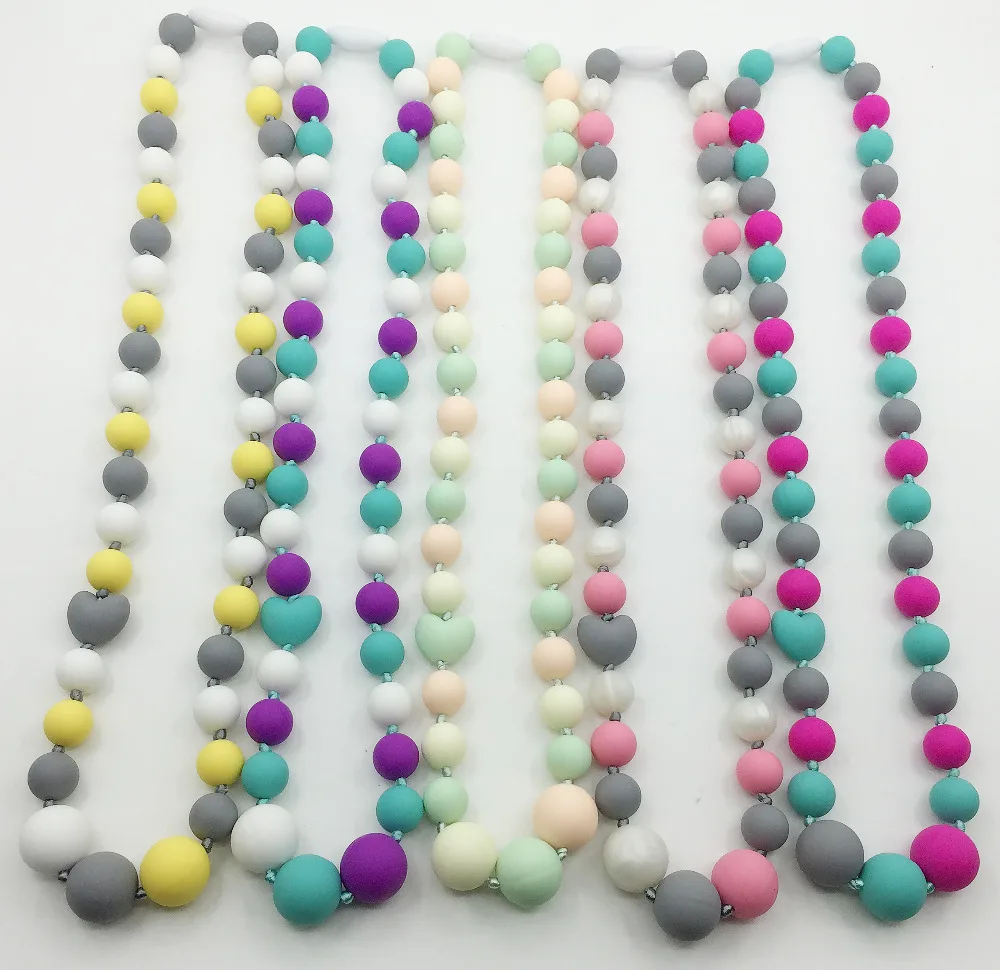 Teething Necklace, Silicone Necklace, Silicone Teething Necklace, Baby