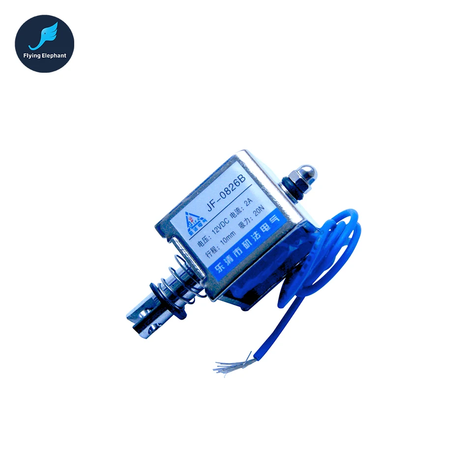 JF 0826B DC 12V или 24V пуш ап Тип открытая рамка линейный Электромагнит постоянного тока