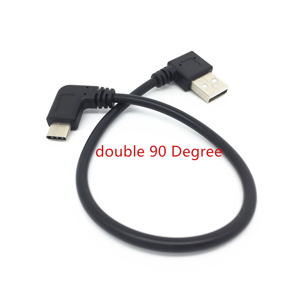 Короткий 25 см 90 градусов Угловой USB кабель типа C кабели c для BlackBerry Keyone DTEK60|Кабели