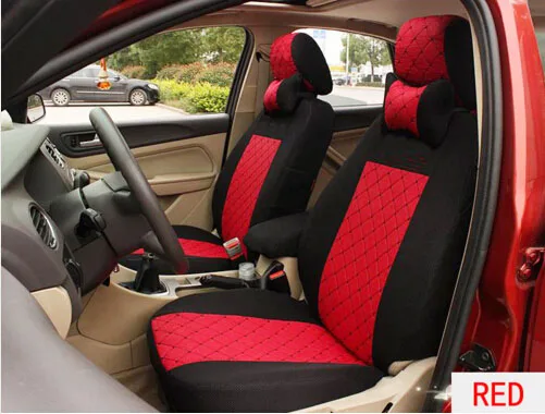 

Kwheel 4Color Silk Breathable Cushion Customize Car Seat Cover For PEUGEOT 206 207 307 308 301 407 3008 with 2 neck supports