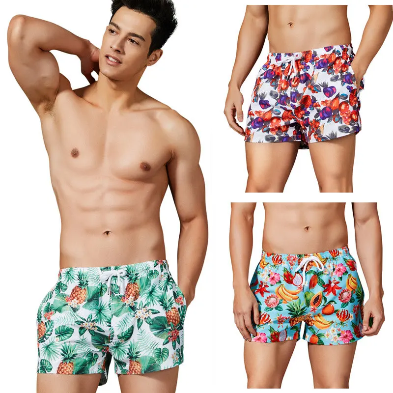 3 шт Для мужчин; пляжные шорты с рисунком быстросохнущая Пляжные шорты Плавание Мужские Шорты для купания мужские бикини купальник для серфинга шорты De Bain Homme Banadore - Цвет: 3pcs