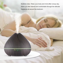 400ml Aroma Essential Oil Diffuser Ultrasonic Air Humidifier with Wood Grain