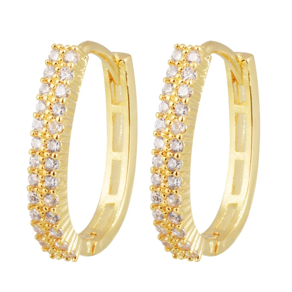 Sainio, женские серьги с кристаллами и цирконием, золотые серьги-кольца, модные массивные украшения, подарок для женщин, свадебные аксессуары
